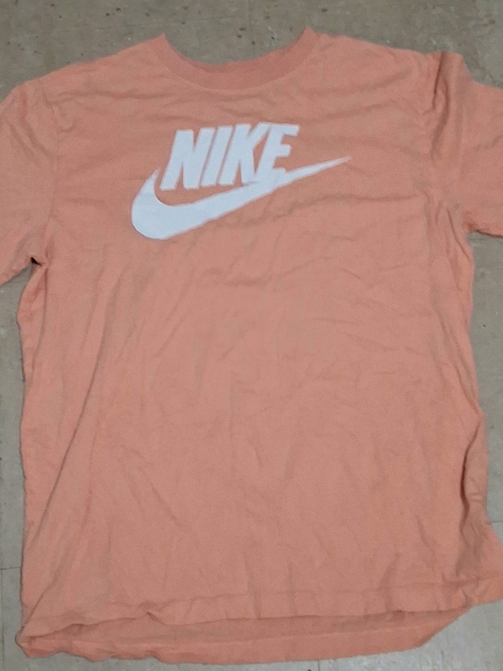 Nike Womens Peach Short-Sleeve Tee with White Logo